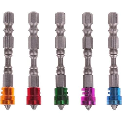 5pcs Magnetic Screwdriver Bit Non-slip Hex Single Head screwdriver Driver Set Plasterboard Screw Bits For Power Tools