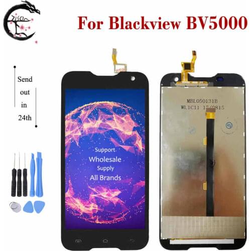 5" LCD For Blackview BV5000 5000 Full LCD Display Screen Touch Sensor Digitizer Assembly BV 5000 Display Replacement Android 7.1
