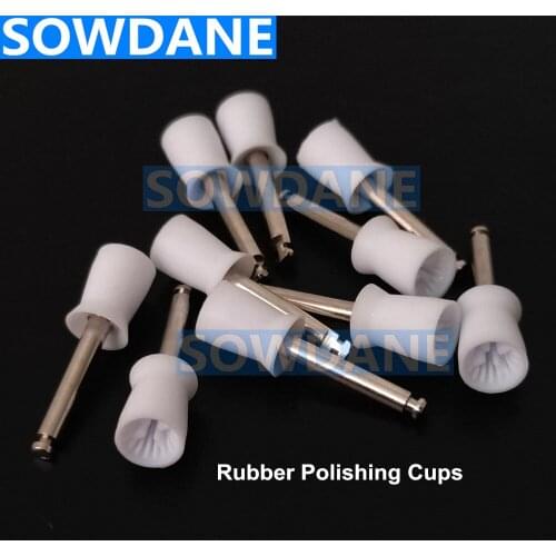 50 pcs Dental Polishing Polisher Prophy Cup Silicone Rubber Brush Supply Dental Teeth Whitening Materials Dental Polish Brushes