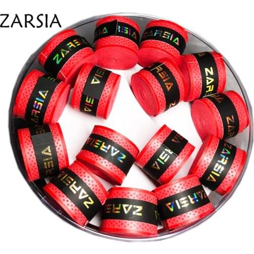 60pcs Free shipping ZARSIA Tennis overgrips,Pressure point Tennis Racket Grip, dry feel badminton Racquet sweatband (Red)