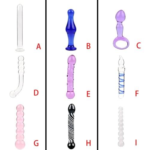 Pyrex Glass Big Dildo Crystal Anal Beads Butt Plug Prostate Massager G Spot No Vibration Masturbation Sex Toys Sex Shop
