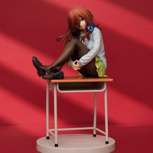 19cm Anime Kotobukiya The Quintessential Quintuplets Miku Nakano PVC Action Figure Toy Girl On The Desk Collection Model Doll