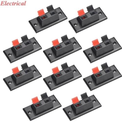 2 Way Speaker Terminal Clip Push Release Audio Cable Terminal Strip WP2-3