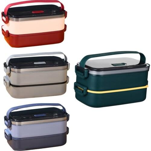 Bento Lunch Box Lunch Container with Handle Durable Storage BPA Free Travel