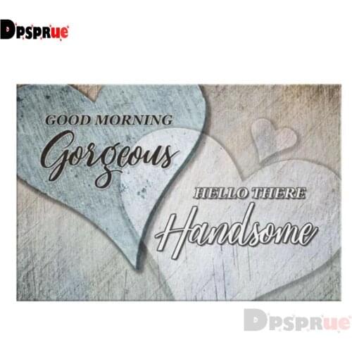 Dpsprue Full 5D DIY Square/Round Drill Diamond Painting "Text" Diamond Embroidery Cross Stitch 3D Decor Gift D@014