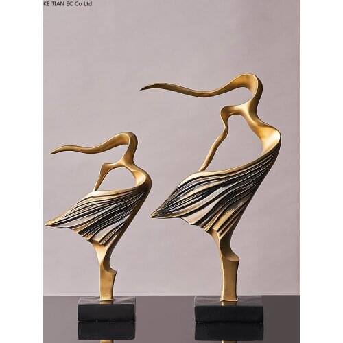 2-piece Set of European-style Retro Resin Figure Ornaments Creative Figures Figurines Living Room Home Decorations Birthday Gift