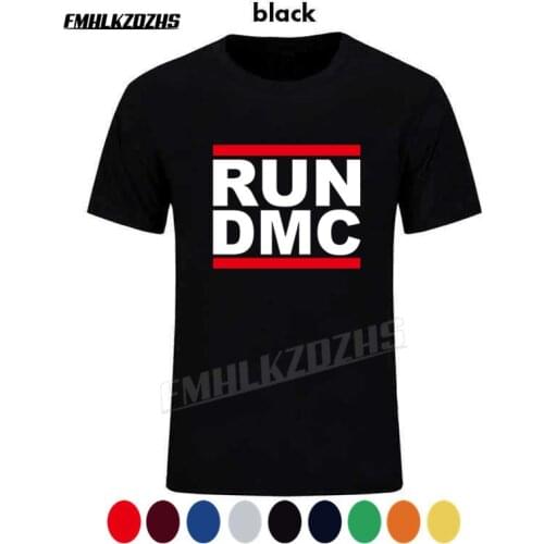 New DMC T Shirts Men Short Sleeve Cotton T-Shirt Run DMC Printed Tee Shirt Plus Size Men Clothing XS-3XL H80