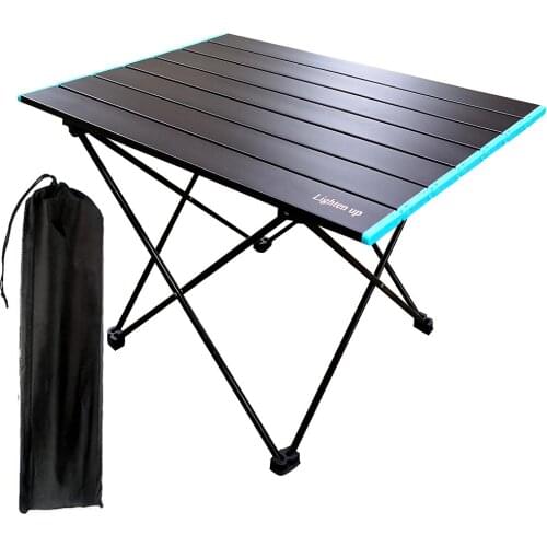 Portable Folding Camping Table Outdoor Canopy Cooking Fold Out Desk Board Picnic Small Lightweight Metal Camping Folding Table