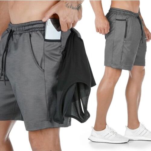 No.5,Men’s Shorts Quick Drying Training Sport Shorts Pocket Gym Jogging Running Shorts Fitness Workout Sweatpants Activewear