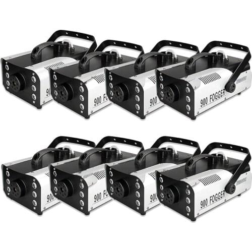8pcs 900W LED smoke machine RGB 3 IN 1 LED fog machine wire control remote control Professional stage lighting special effects