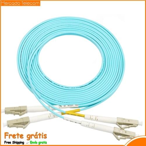 UPC TO LC LC UPC 10Gbps OM3 MM 50/125 Multi Mode Optical Fiber Patch Cord 2.0mm Duplex