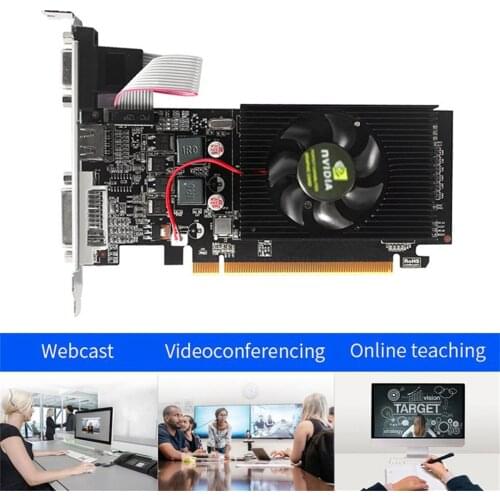 GT210 1GB 64Bit Video Card NVIDIA DDR2 Graphics Cards GPU Desktop PC Dual-screen HD Graphics Half-height Knife Card In stock