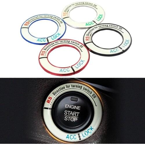 Wooeight Aluminum Alloy Car Ignition Key Ring Coil Sticker Luminous Switch Cover Fit For Honda Civic City Accord CRV Odyssey XRV