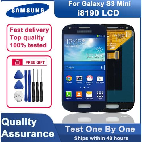 Original/100% tested 4.0" S3 Mini LCD for Samsung Galaxy S3 Mini I8190 i8190N i8195 i8200 LCD touch screen digitizer assembly