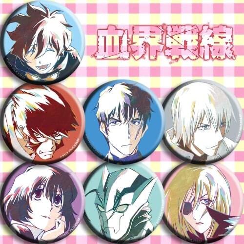 58mm anime Badges Kekkai Sensen Leonardo Watch Klaus V Reinherz Zapp Brooch Badges