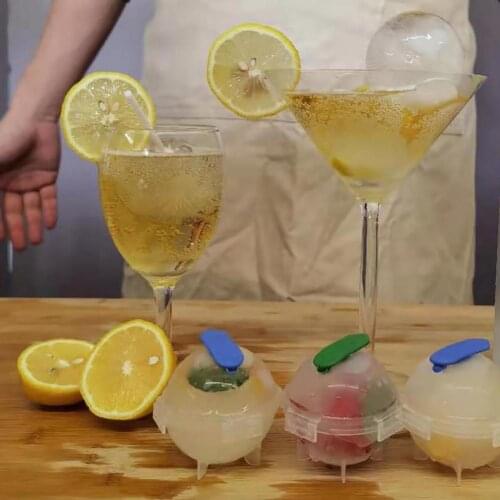 1 Set PS Ice Ball Mold Easy to Demold Transparent Smooth Surface Ice Cube Mold Kitchen Tool 5cm ice hockey mold