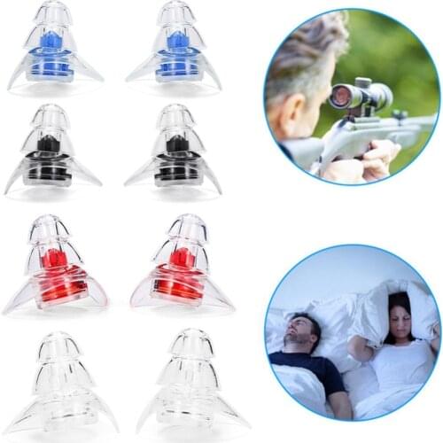 1 Pair Soft Silicone Ear Plugs Noise Reduction Earplugs Reusable Professional Music Earplugs For Sleep DJ Bar Bands Sport