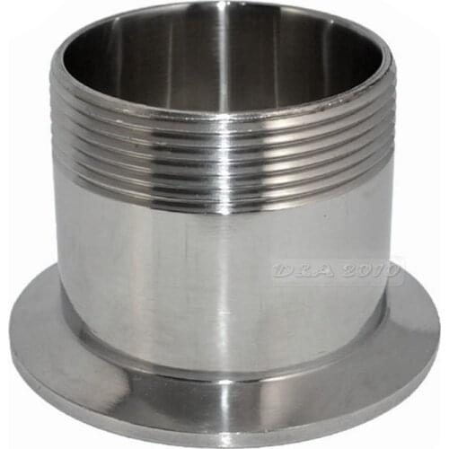1pc 1-1/2" DN40 Sanitary Male Threaded Ferrule Pipe Fitting Tri Clamp Type SS304 SS316