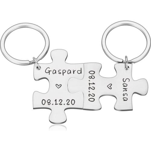 2 Pcs For Boyfriend Gift Key Chain Couple Keychain Gifts For Best Friend Keychains For Him Keychain Accessories Cute Key