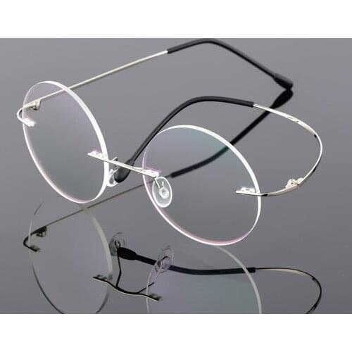 2019 Brand Female Frame Eyeglasses Frame Round Goggles New Fashion Frame for Women Men prescription Metal Rimless Glasses