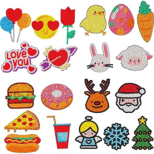 DIY Diamond Painting Stickers For Kids Cute Unicorn Animal Puzzle Number Mosaic Sticker Handmade Art Craft Toys