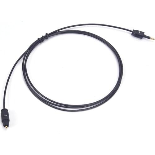 1pc For Toslink to Mini Plug 1M Toslink Audio Cable Digital Optical SPDIF Audio Cable Wire3.5mm Audio Connector Cable