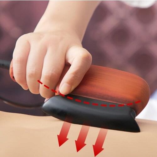 Bianshi Electric Heating Dredge Meridians Scraping Massage Plate Neck And Shoulder Gua Sha Board Stone Needle Scraper Health