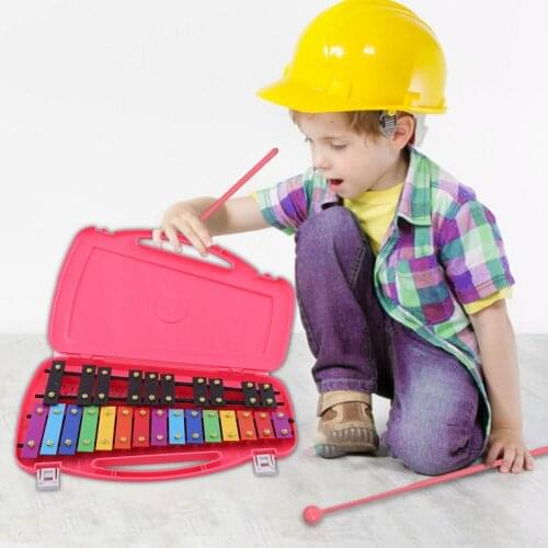 Colorful 25 Notes Xylophone Percussion Rhythm Musical Educational Teaching Instrument Toy With 2 Hammers For Baby Kids Children