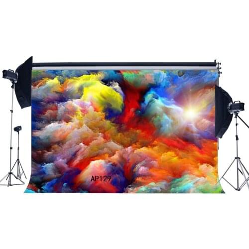 Photography Backdrops Fancy Colouful Clouds Sunshine Scene Seamless Newborn Baby Toddlers Adults Portraits Background