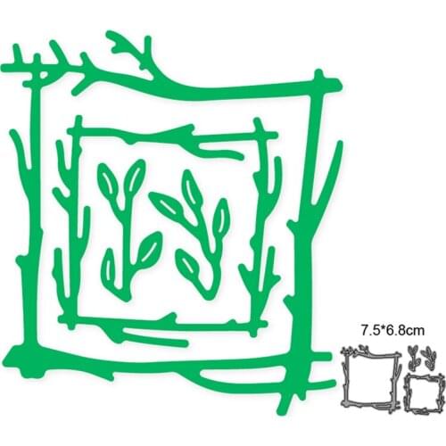 Branch Square Frame dies metal cutting dies cut die mold decoration Scrapbook paper craft knife mould blade punch stencils dies