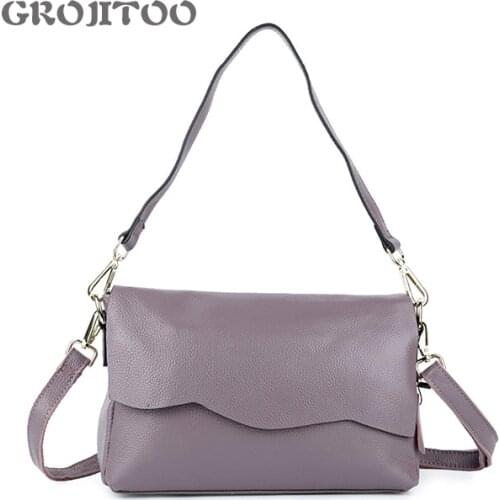 GROJITOO New head leather womens Fashion Shoulder Bag simple versatile portable messenger bag high quality bag for women 393