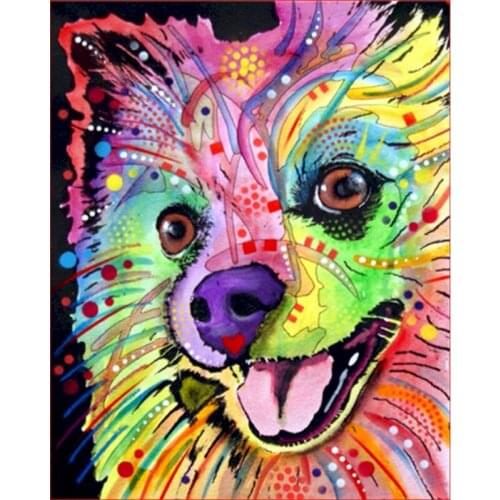 CHENISTORY Painting By Number Animal Beautiful Dog Kits Drawing Canvas HandPainted Picture DIY Art Home Decor Kids & Adult Gift
