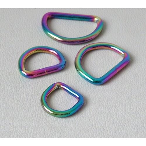 100Pcs/Pack Wholesale Metal D Ring Buckle Belt Loop For Bag Backpack Dog Pet Collar Leads Paracord Clasp Sewing DIY Accessories