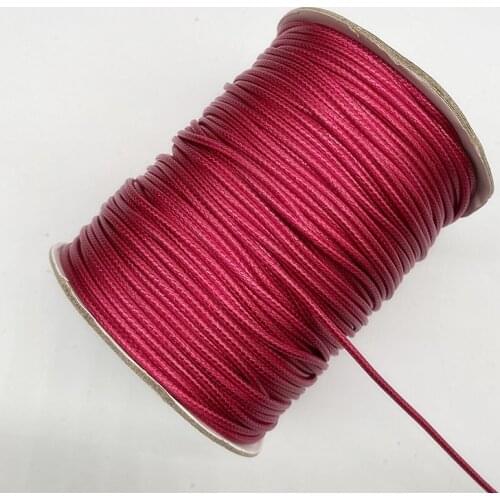 New 0.5 0.8 1.0 1.5 2.0mm Dark Rose Yed Waxed Cord Waxed Thread Cord String Strap Necklace Rope Beads for Jewelry Making