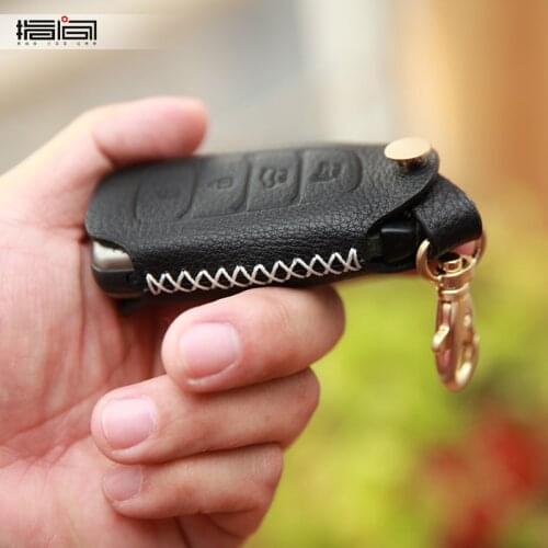 New hand-made DIY material package non-embroidered self-stitching retro key cover car key protector