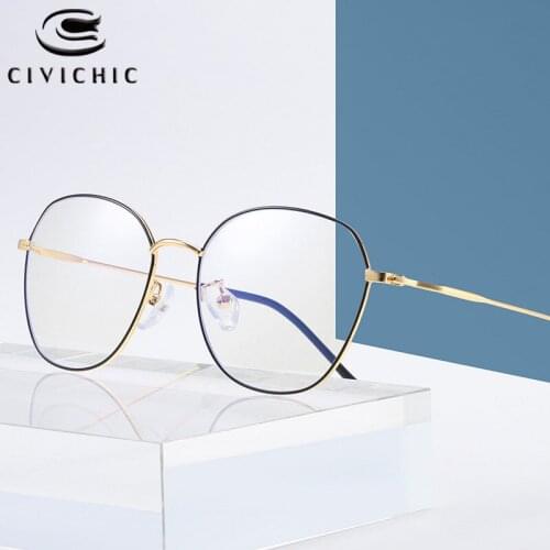 Chic Anti Blue Light Glasses Women Computer Oculos De Grau Alloy Optical Eyeglass Frame Men Eyewear Gaming Gafas Luz Azul COG13