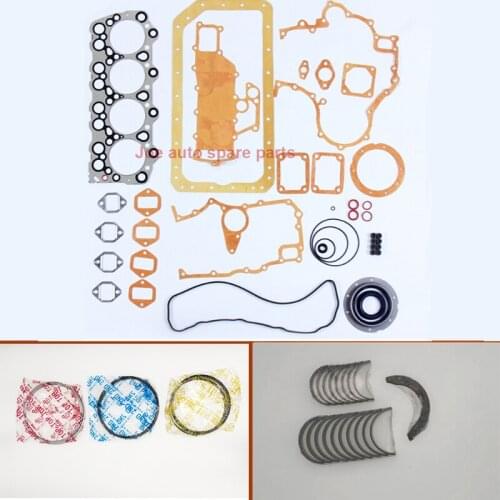4D34 4D34T Full gasket set kit crankshaft connecting rod bearing piston ring for Mitsubishi Fuso CANTER Truck and Bus 4.0L