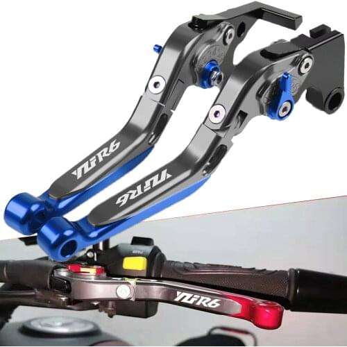 For YAMAHA YZFR6 YZF-R6 YZF R6 1999 2000 2001 2002 2003 2004 Motorcycle Clutch Brake Lever Extendable Adjustable Handle Grips