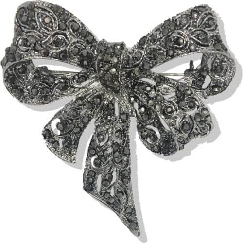 New retro personality bow brooch brooch female hundred catch creative large pin with jewelry clasp