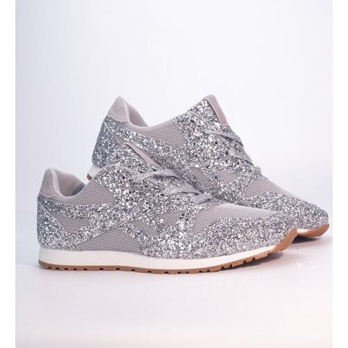 Women Sneakers Casual Glitter Shoes Rhinestone Sneakers Glitter Tennis Shoes For Women