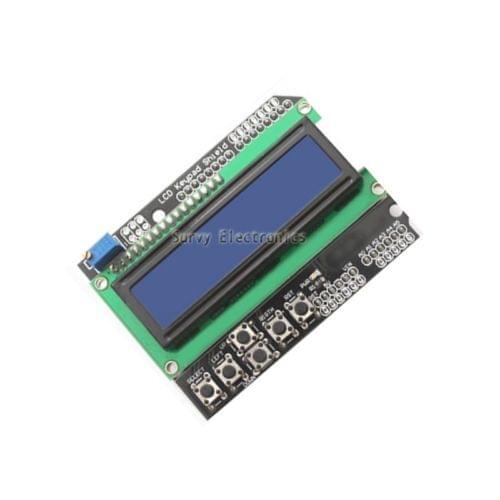 LCD Keypad Shield LCD1602 For Arduino LCD Display ATMEGA328 ATMEGA2560 For Raspberry Pi UNO Blue Screen Blacklight Module