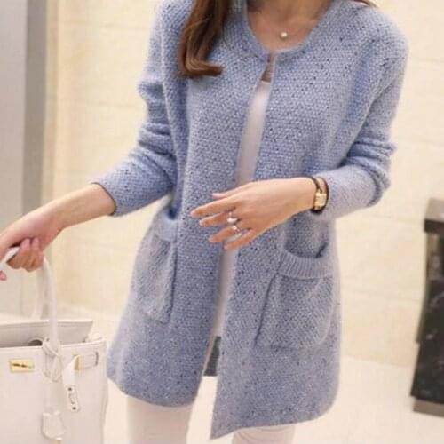0.5 Long Cardigan Female Spring Autumn Long Sleeve Crochet Cardigan Women Sweater Women Knitted Jacket Tops