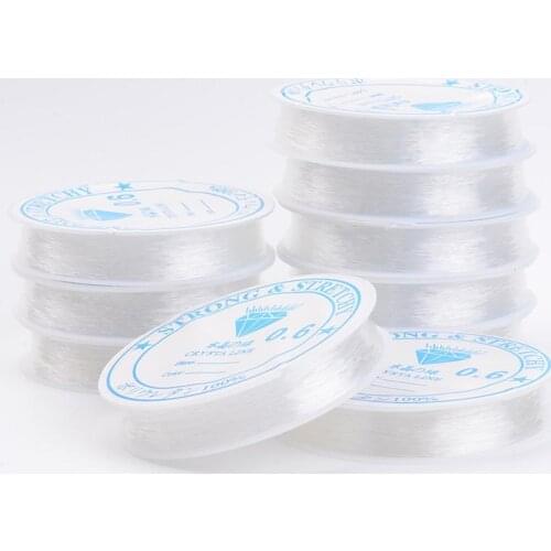 10 Roll Clear Elastic Crystal Thread Stretchy String Bead Cord for Beaded Jewelry Making 0.6mm about 11.48 yards(10.5m)/roll