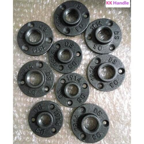 10pcs Iron Pipe Fittings Wall Mount Floor Antique DN15 Flange Piece Hardware Tool cast iron flanges gietijzeren buisleidingen