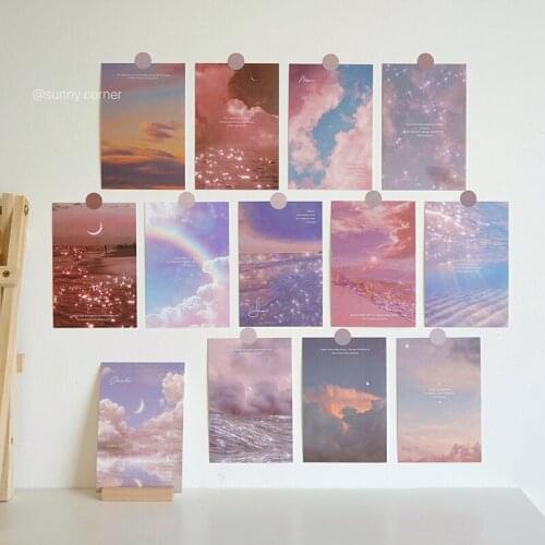 30pcs INS Clouds Posters Photo Card Wall Decoration Poster Rich Art Wall Sticker Living Room and Bedroom