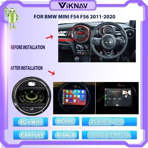 2 Din Android 10.0 Car Radio For BMW Mini F54 F56 2011-2020 Audio Player Multimedia Navigation Wireless Carplay Car Stereo