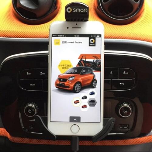 Car Vehicle Mobile Phone Holder Hidden Stand Navigation Bracket Interior Decoration For Smart fortwo forfour 451 453 Accessories