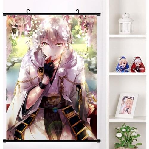 Anime Game Touken Ranbu Online Atsushi Toushirou Wall Scroll Mural Poster Wall Hanging Poster Otaku Home Decor Gift dropshipping
