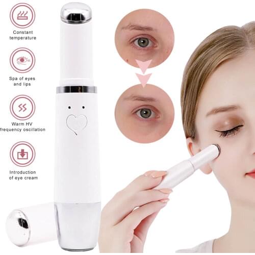 Electric Eyes Massage Device Pen Lip Massager Negative Ion Photon Therapy Wrinkles Removal Anti-Aging Magic Stick Eye Tool