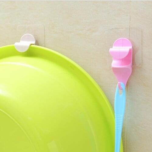 Quality Wall Storage Hooks Strong Self Adhesive Hook for Home Kitchen Bathroom Storage 1PC Washbasin Hanger Racks Holder